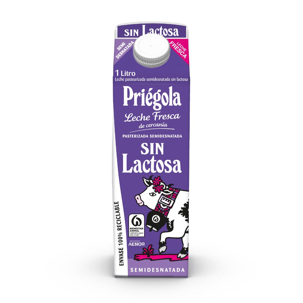 Leche Fresca Semidesnatada Sin Lactosa 1L