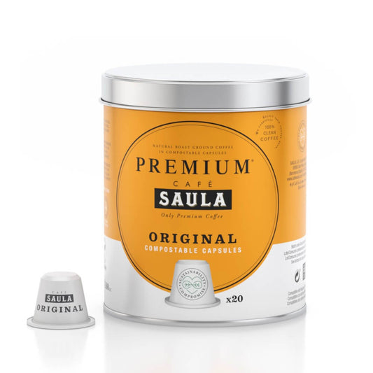 Café Saula. Cápsulas compostables café Original (Compatibles Nespresso®)